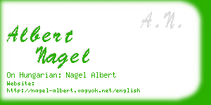 albert nagel business card